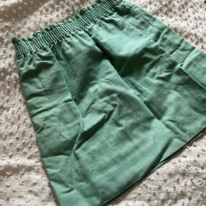 Light Teal J. Crew Paper Bag Skirt